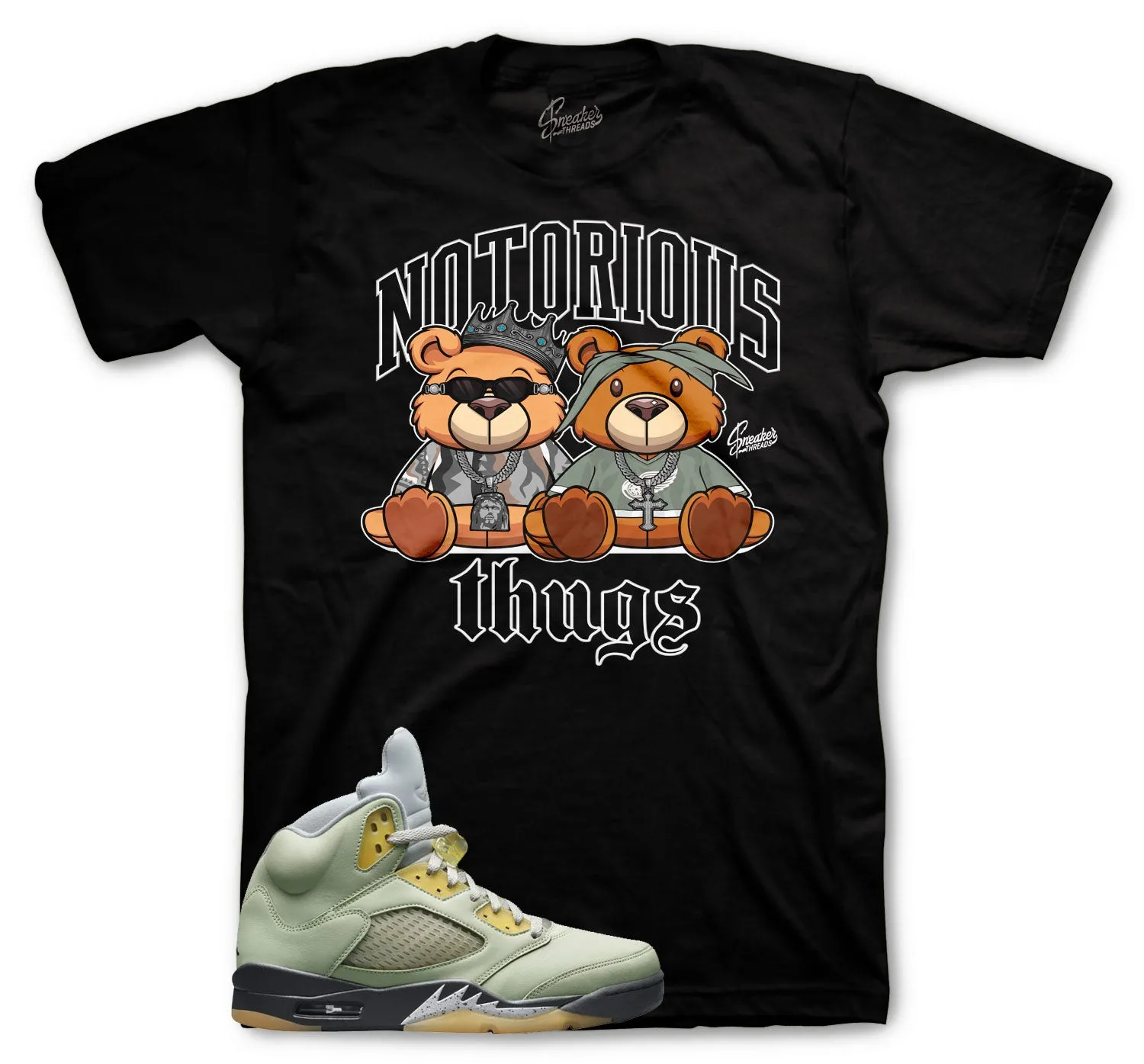 Retro 5 Jade Horizon Thug Bears Shirt