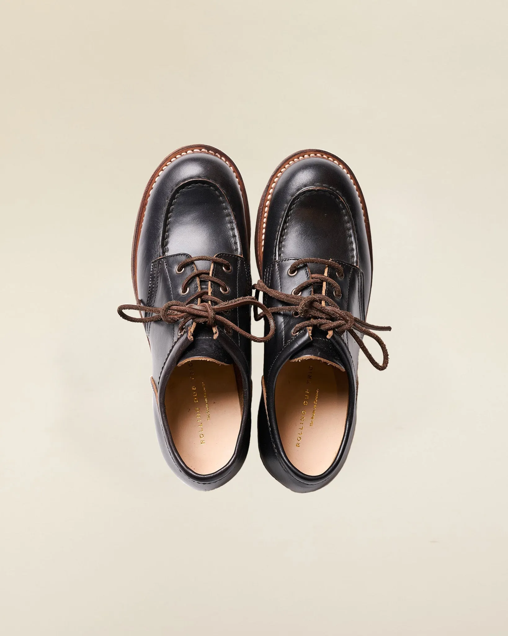 Rolling Dub Trio Coupen Low Moc Toe Boot - Oil Black Chromexcel