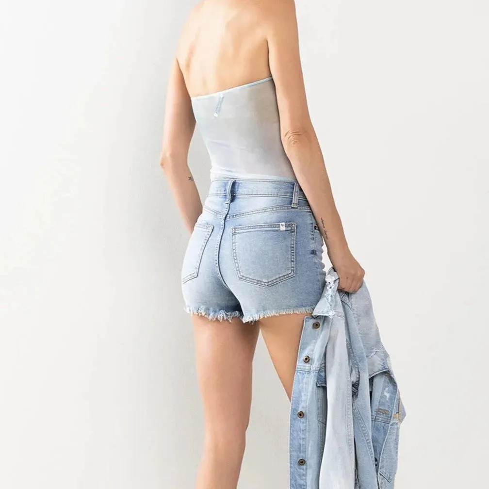 S7286ML Denim Shorts (Light Blue)