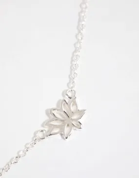 Sterling Silver Lotus Necklace