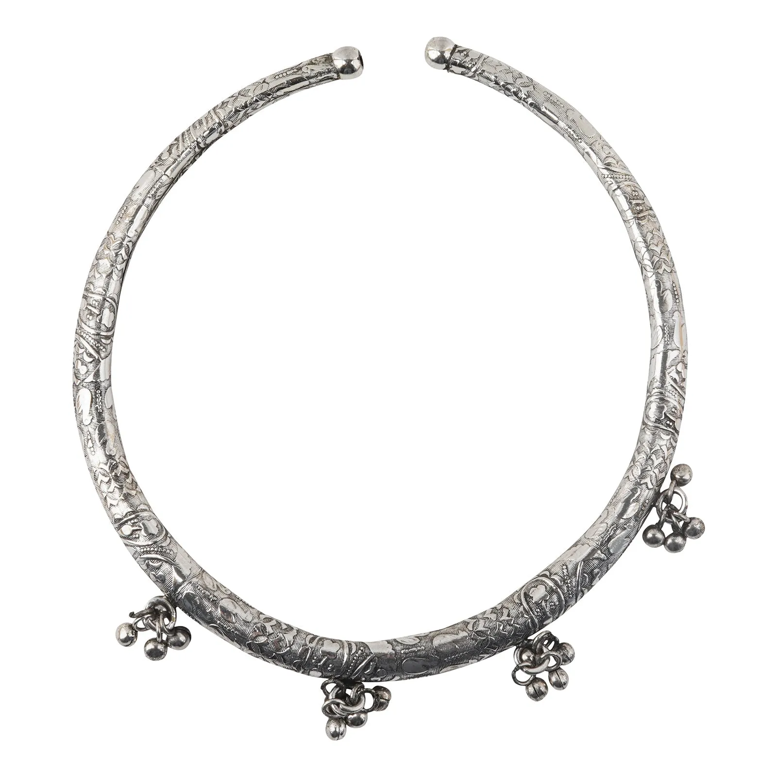 Teejh Bekuri Silver Oxidised Necklace