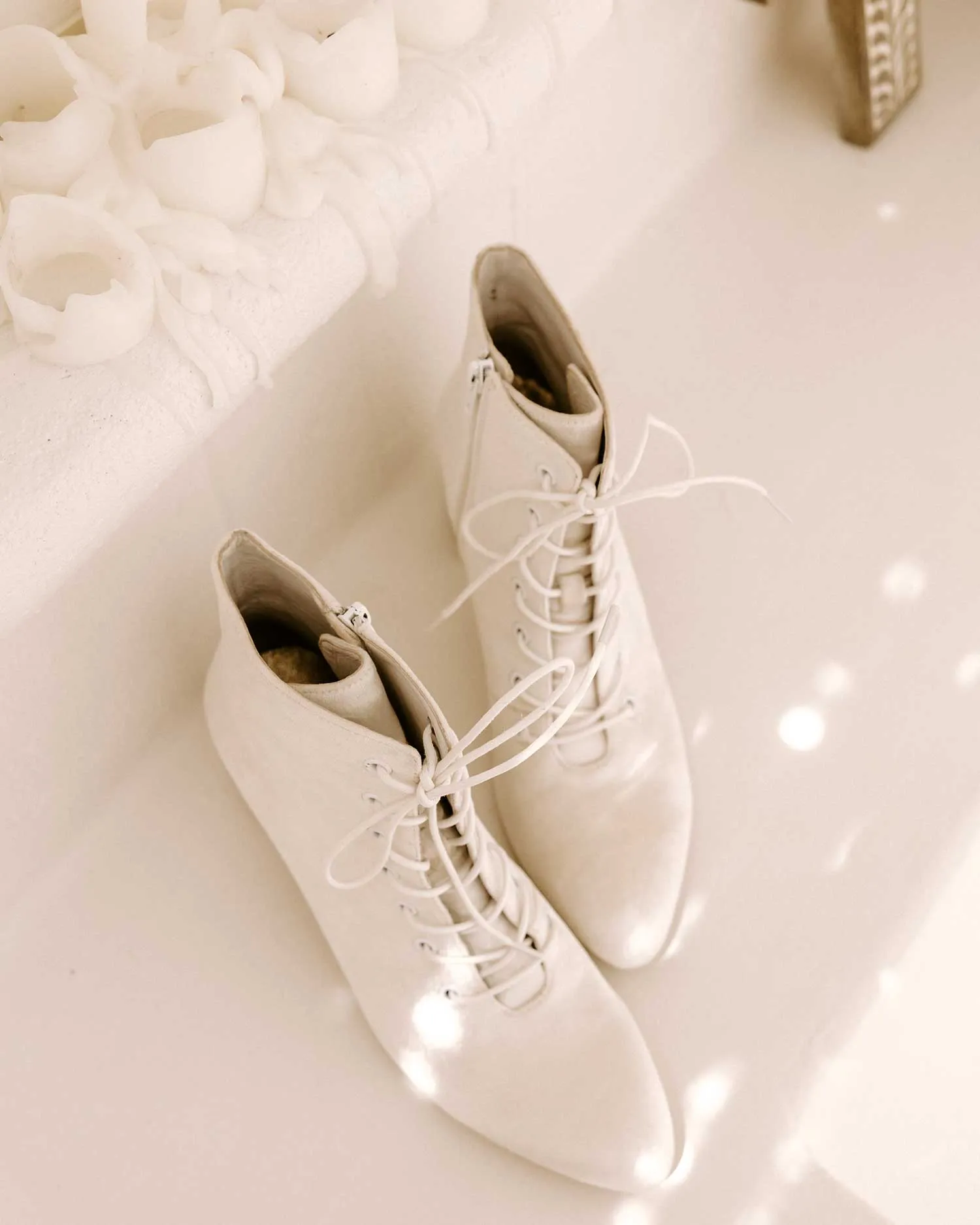 VOW - VELVET BRIDAL ANKLE BOOTIES