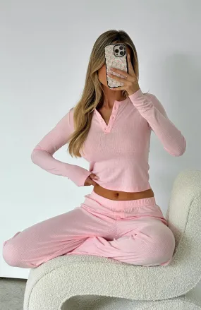 We're Better Together Long Sleeve Pyjama Set Baby Pink