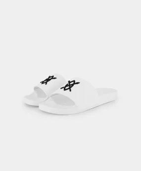 White Reslider Sandals