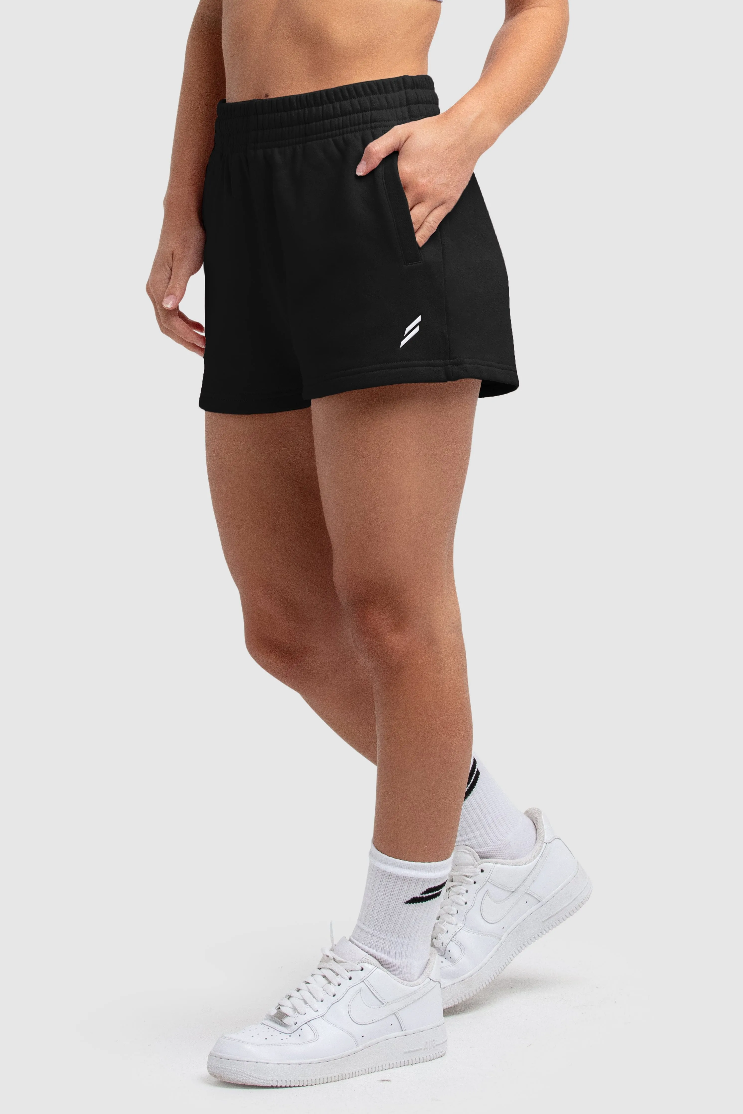 Women's Essential Cotton Shorts - Black