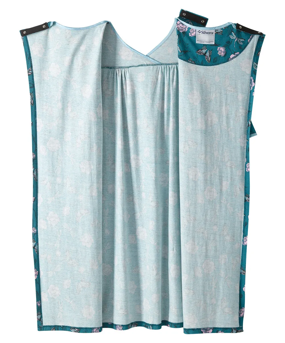 Women's Knit Nightgown with Back Overlap