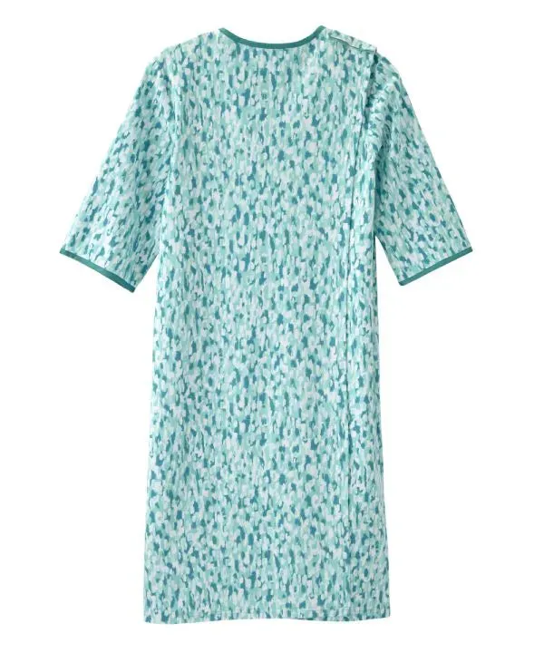 Women's Knit Nightgown with Back Overlap