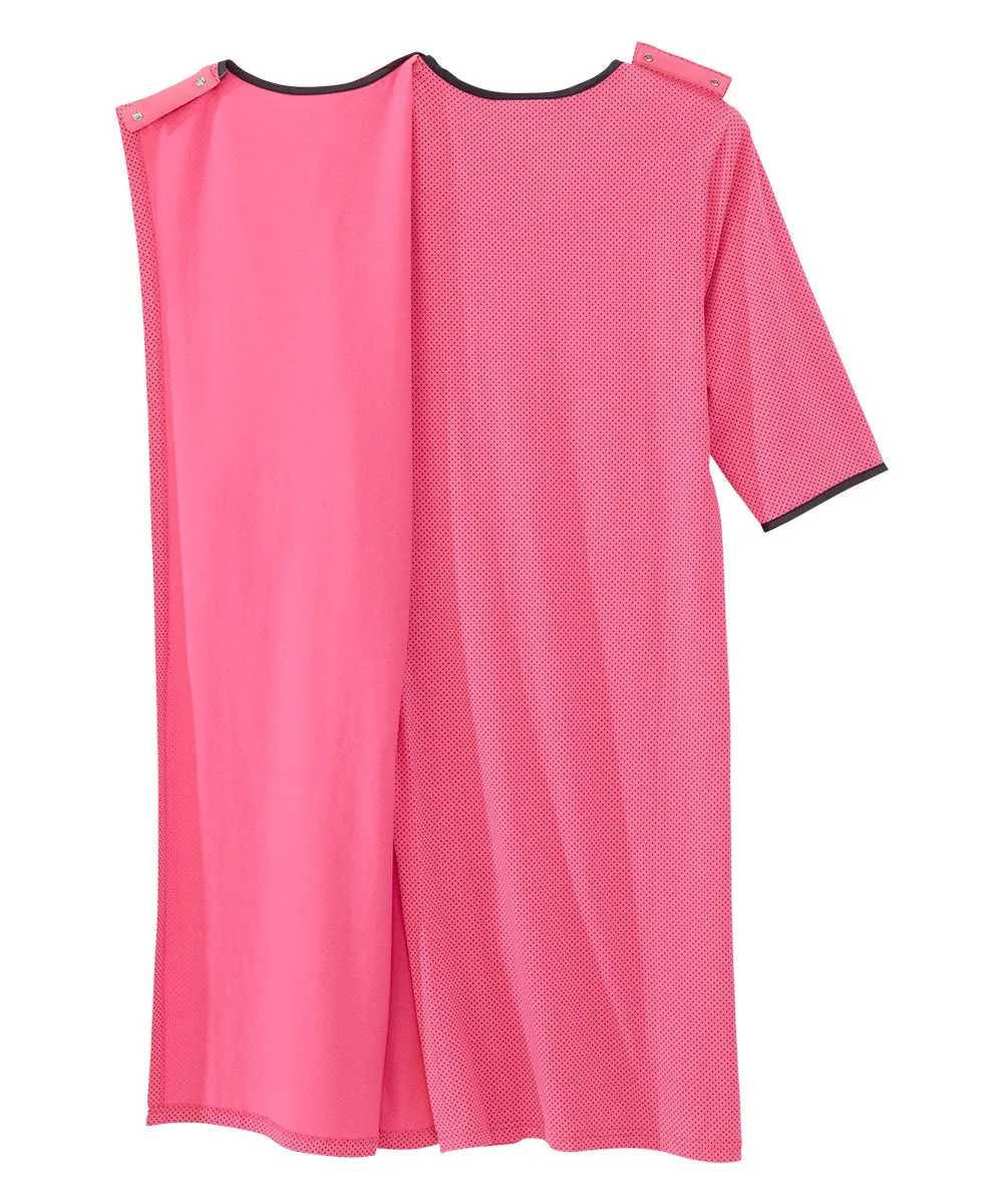 Women's Knit Nightgown with Back Overlap