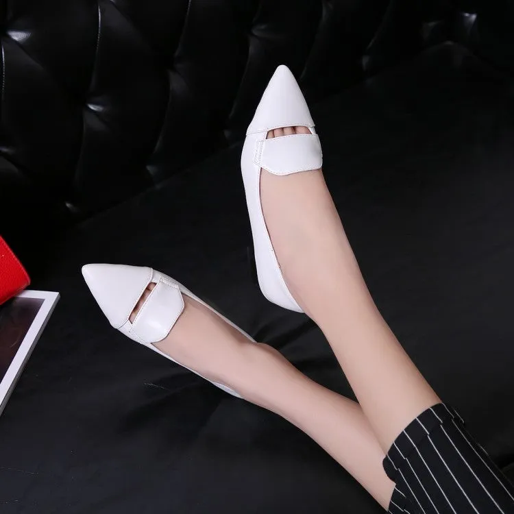 Women's's Pointed Toe Block Low Heels Pumps